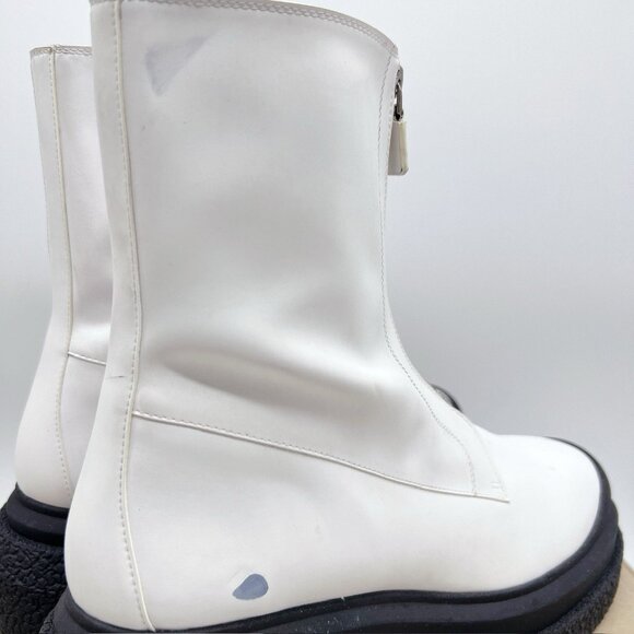 Stuart Weitzman Charli Sportlift Zip Womens Platform Mid calf Boots White US 9.5 - Picture 8 of 14
